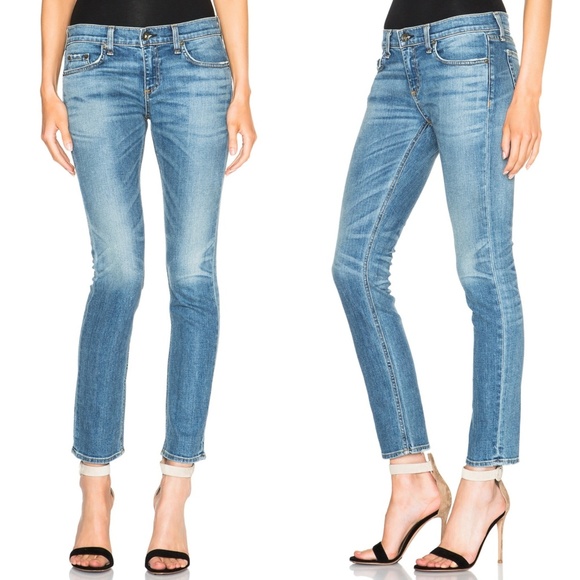 rag & bone Denim - Rag & Bone Tomboy Distressed Light Wash Crop Jeans